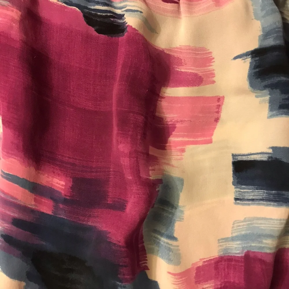 Anne Klein Purple Blue Silk 3/4 Sleeve Blouse, EUC, M - Picture 7 of 15